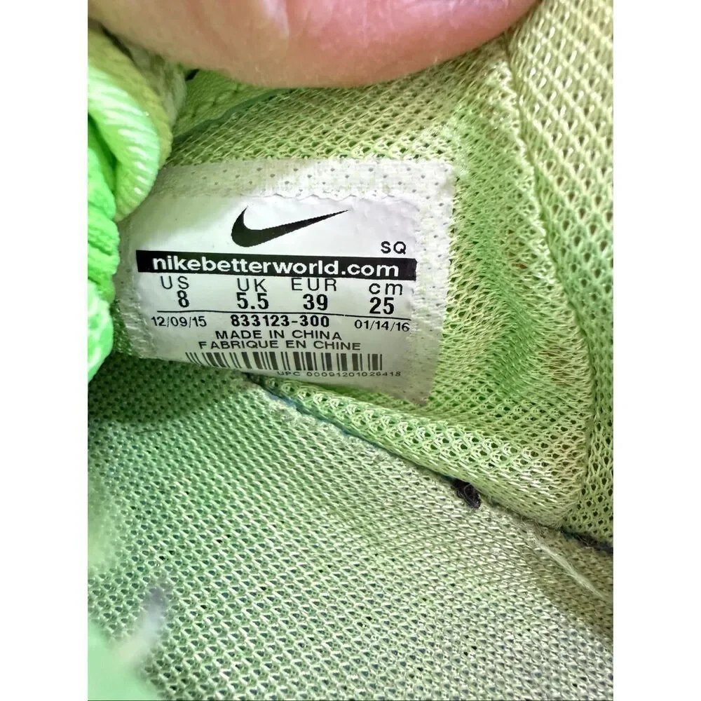 Nike Air Force 1 Low Upstep Sneakers Ghost Green Neon Netted AF1 Women's Size 8